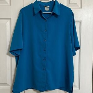 Bon Worth Women’s Ladies Top Blouse, Royal Blue XL